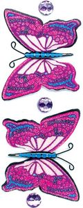 Paisley Butterflies, 3-D SLIM scrapbook stickers (Jolee's By You)