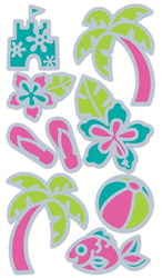 Palm Tree, 3-D metallic scrapbook stickers (Sticko)<br><font color=red>50% off</font>
