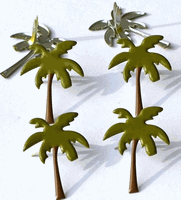 Palm Tree, scrapbook brads, 12/pk (Eyelet Outlet)