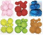 Paper flowers, mixed sizes, scrapbook, 60/pack (Kaisercraft)<br>(6_choices)<br><font color=red>28% off</font>