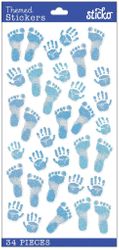 Pastel Baby Boy Prints, 4" x 7" scrapbook stickers (Sticko)<br><font color=red>25% off</font>