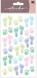 Pastel Baby Prints, 4" x 7" scrapbook stickers (Sticko)<br><font color=red>33% off</font>