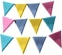 Pastel Banner, scrapbook brads, 12/pk (Eyelet Outlet) 