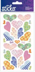 Pastel Hearts, Vellum scrapbook stickers (Sticko)<br><font color=red>33% off</font>