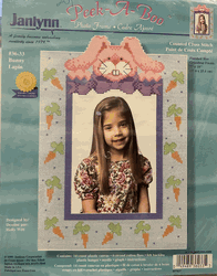 Peek-A-Boo Frame, plastic canvas kit, Bunny<br><font color=red>Close out, very few left</font>