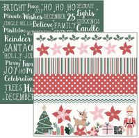 Peppermint Kisses Collection, Ho Ho Ho, Christmas double-sided, scrapbook paper (Kaisercraft)<br><font color=red>25% off</font>