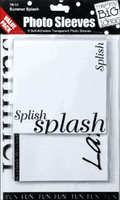 Photo Sleeves- Summer Splash - 6 adhesive transparent photo sleeves, scrapbook (Me & My Big Idea)