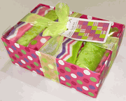 Cuddly Quilt Kit, Pink Purple, pink, puple & green, 30x36" (Fabric Editions)