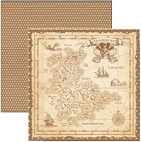 Pirates, Treasure Map, double-sided scrapbook paper (Stamping Station)