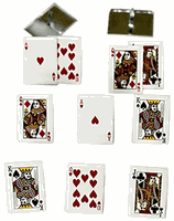 Playing Cards, scrapbook brads, 12/pk (Eyelet Outlet)