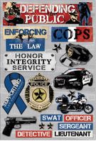 Police, Defending the Public, cardstock scrapbook stickers (Karen Foster)