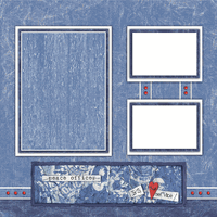 Police Officer w/ frames,  scrapbook paper (Stamping Station)