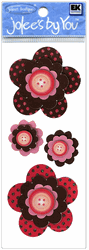 Polka Dot Flowers, scrapbook stickers (Jolee's by You)<br><font color=red>50% off</font>