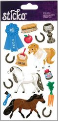 Pony Show, animal, 4" x 7" scrapbook stickers (Sticko)<br><font color=red>33% off</font>
