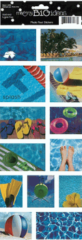 Pool, Real Life Photo, scrapbook stickers (Me & My Big Ideas)<br><font color=red>50% off</font>