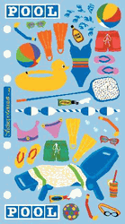 Pool, scrapbook stickers (Sticko)<br><font color=red>25% off</font> 