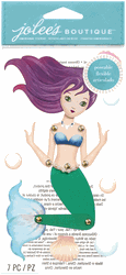 Poseable Mermaid, 3-D LE GRANDE scrapbook stickers (Jolee's Boutique)<br><font color=red>50% off</font>  