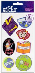Positive Patches, TWO SHEETS, School scrapbook stickers (Sticko)