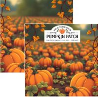 Locally Grown - Pumpkin Patch, food & farm, double-sided scrapbook paper (Scrapbook Customs)