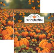 Locally Grown - Pumpkin Patch, food & farm, double-sided scrapbook paper (Scrapbook Customs)