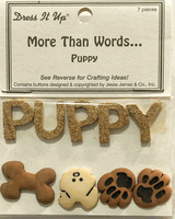 More Than Words - Puppy, scrapbook embellishments (Dress it Up)