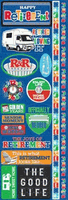 Retirement, family scrapbook stickers (Reminisce)