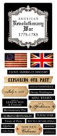 Revolutionary War Battles, scrapbook stickers (Stamping Station)