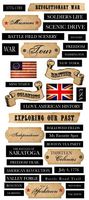 Revolutionary War Touring Phrases, scrapbook stickers (Stamping Station)