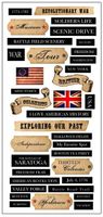 Revolutionary War Touring Phrases, scrapbook stickers (Stamping Station)