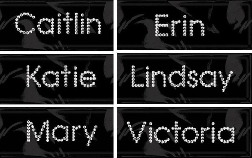 Rhinestone Name Stickers, GIRLS, scrapbook (Me & My Big Ideas) (21