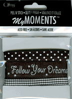 Ribbon Borders, Peel n Stick,  Follow Your Dreams, scrapbook (My Moments)<br><font color=red>Save 25%</font>
