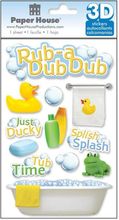Rub A Dub Dub, baby, 3-D scrapbook stickers, 7x4" (Paper House) 