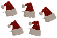 Santa Hats, scrapbook brads, 12/pk (Eyelet Outlet)  