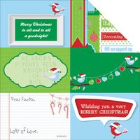 Santa's List Collection, Nut Cracker, Christmas double-sided scrapbook cardstock (Kaisercraft)<br><font color=red>50% off</font>