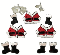 Santa Suit, Christmas scrapbook brads, 12/pack (Eyelet Outlet) 