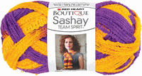 Sashay Team Spirit Yarn, Purple/Gold (RED HEART Boutique)