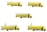 School Bus, scrapbook brads, 12/pack (Eyelet Outlet)
