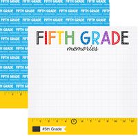 School Memories Collection, Fifth Grade, double-sided, scrapbook paper (Scrapbook Customs) 