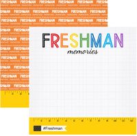 School Memories Collection, Freshman, double-sided, scrapbook paper (Scrapbook Customs) 