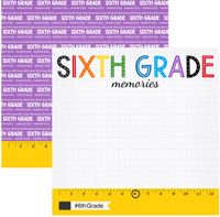 School Memories Collection, Sixth Grade, double-sided, scrapbook paper (Scrapbook Customs)