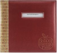 School Memories, Red Apple, Post Bound Album w/Name Window 12"x12" (MBI)
