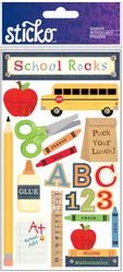School Rocks, scrapbook stickers (Sticko) 