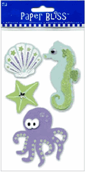 Sea Animals, scrapbook stickers (Paper Bliss)