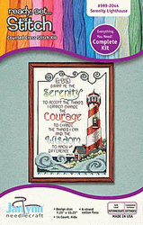 Serenity Lighthouse, 7.25" x 10.25", cross stitch kit (Janlynn)