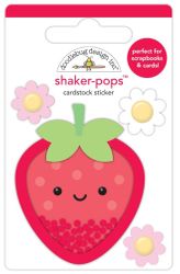 Shaker Pops, Berry Sweet, 3D scrapbook sticker w/ shaker pieces inside (Doodlebug Designs)