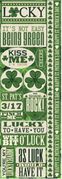 Shamrock Collection, Combo Stickers, St. Patrick's Day & Irish, 4x12", cardstock die-cut scrapbook stickers (Reminisce) 