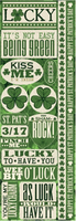 Shamrock Collection, Combo Stickers, St. Patrick's Day & Irish, 4x12", cardstock die-cut scrapbook stickers (Reminisce) 