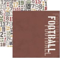Simple Sets Football Collection, Grid Iron, sports double-sided scrapbook paper (Simple Stories)