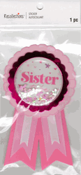 Sister To Be Badge, 3D scrapbook stickers 4x7" (Recollections)<br><font color=red>40% off</font>