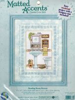 Matted Accents - Reading Room Retreat, cross stitch kit & mat<br><font color=red>25% off</font>